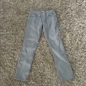 H&M Girls Gray Heart Knee Jeans